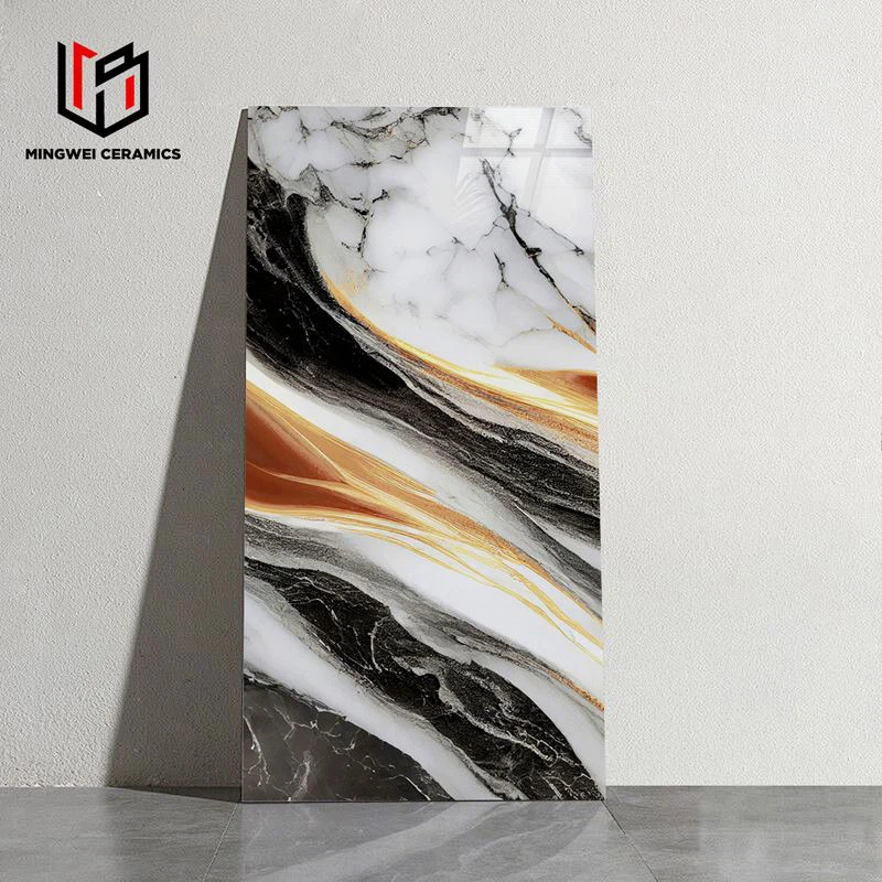 Tíleanna óir snasta glónraithe ildaite