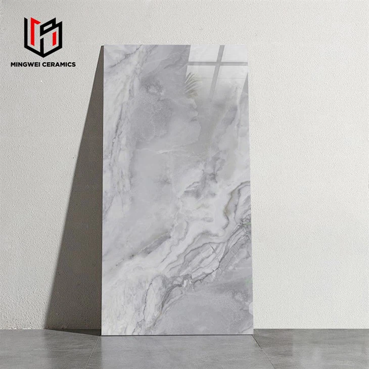 Tíl ceirmeach snasta liath íon liath